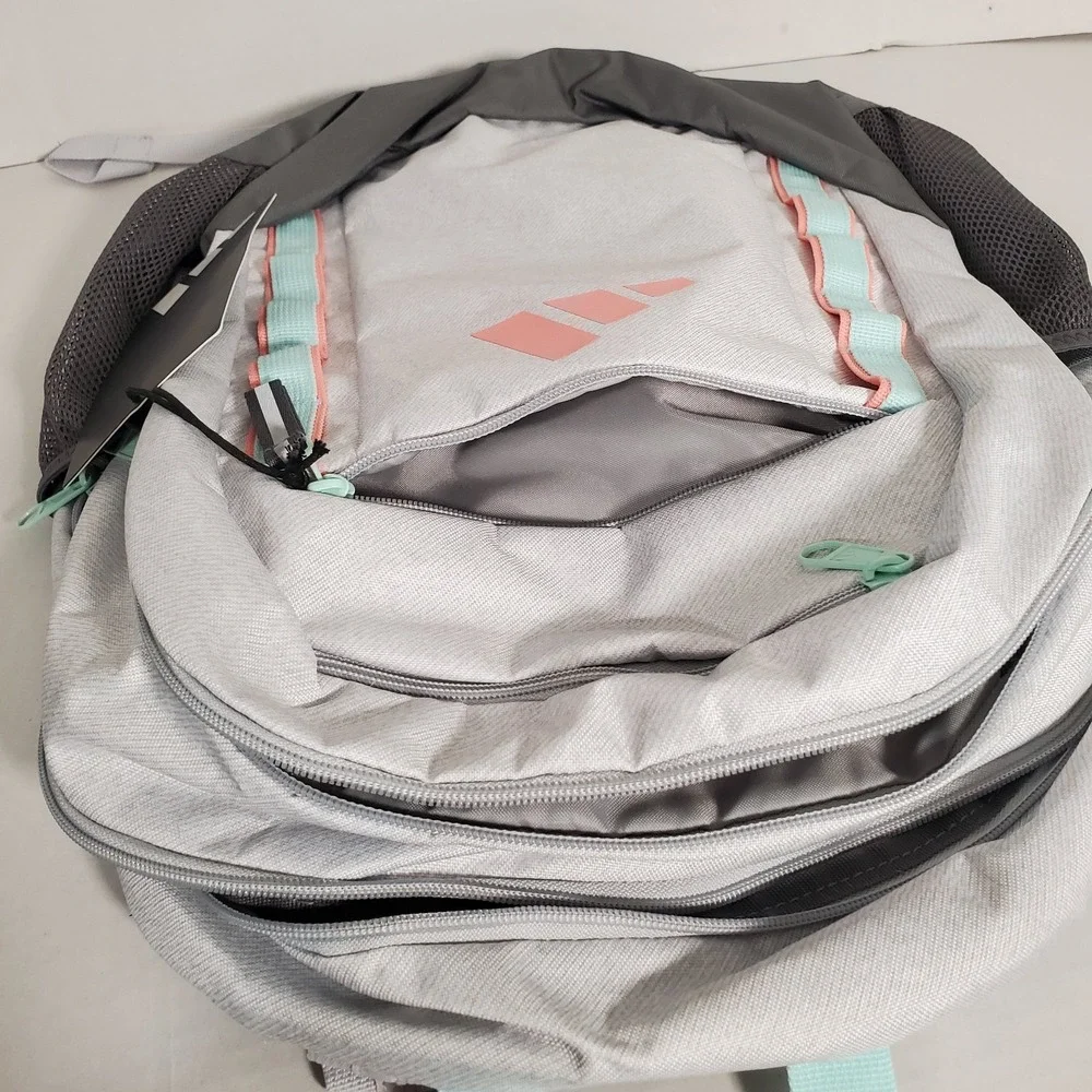 Adidas Excelerator Backpack Twill White Semi Flash Aqua Blue Durable School Bag‎